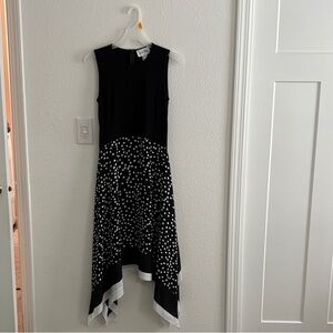 Joseph Ribkoff Black and White Polka Dot Dress